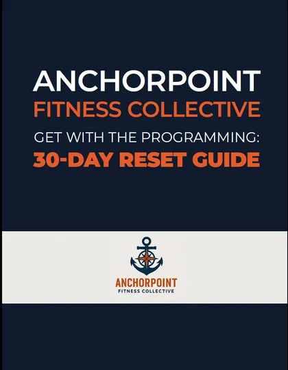 Cover of the AnchorPoint Fitness Collective guide: Get With The Programming, 30-Day Reset Guide